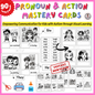 Pronoun & Action Mastery Cards/ + actions verbs + they, he, or she 170 cards