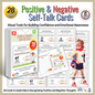 Positive & Negative Self-Talk Cards - 28 CARDS with Visual Cues/ Autism