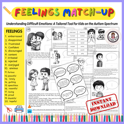 Understanding Emotions: for Kids on the Autism Spectrum Feelings Match-up