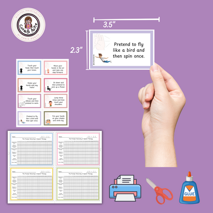 Two-Step Command Cards: Auditory Processing Practice for Kids with Autism