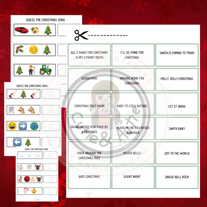 Guess the Christmas Song: Matching Game Printable/ 20 songs