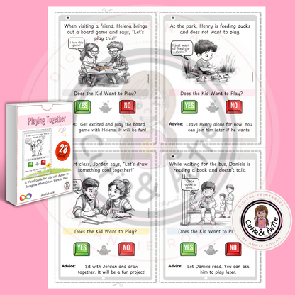 Social skills : Building Self-Control ( What to do) 28 visual autism cards.