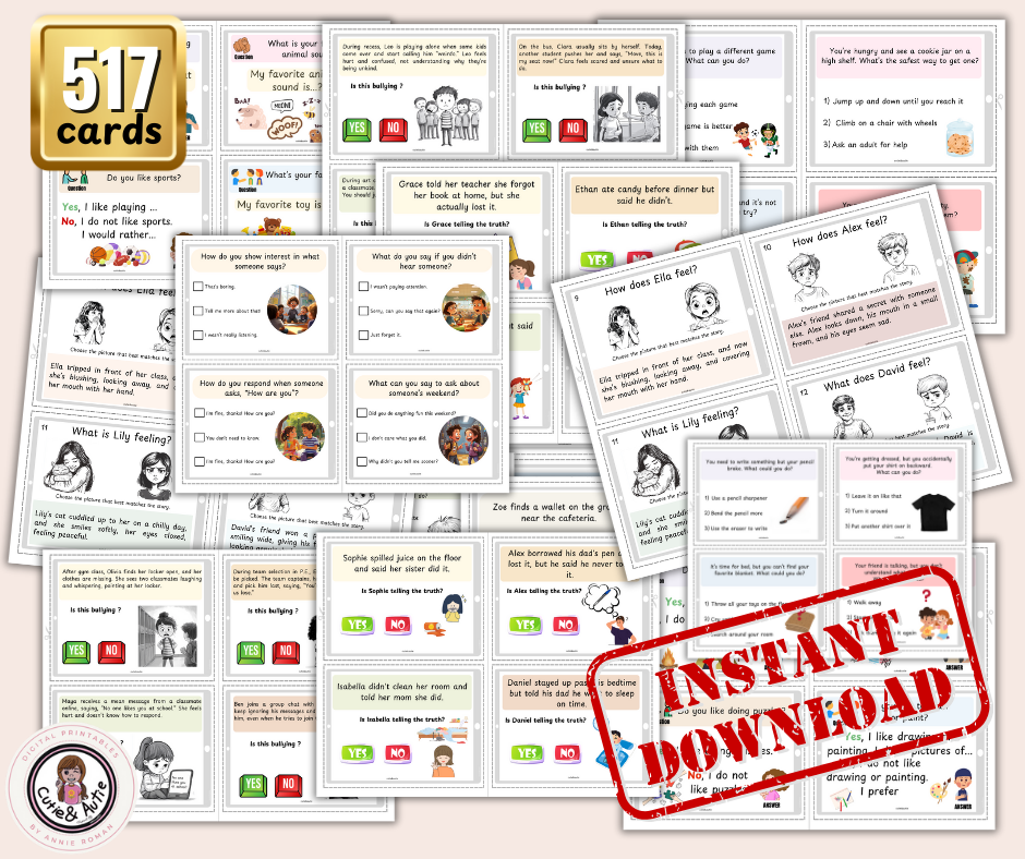 Social Skills and CBT Bundle: The Ultimate Autism Communication & CBT 700 cards