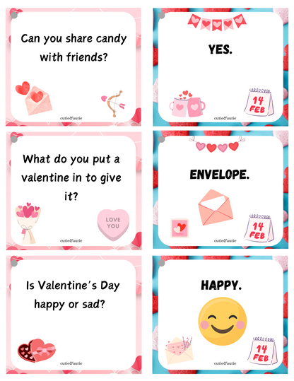 Conversation Cards: Valentine's Edition for Autism Speech Support - 60 Cards