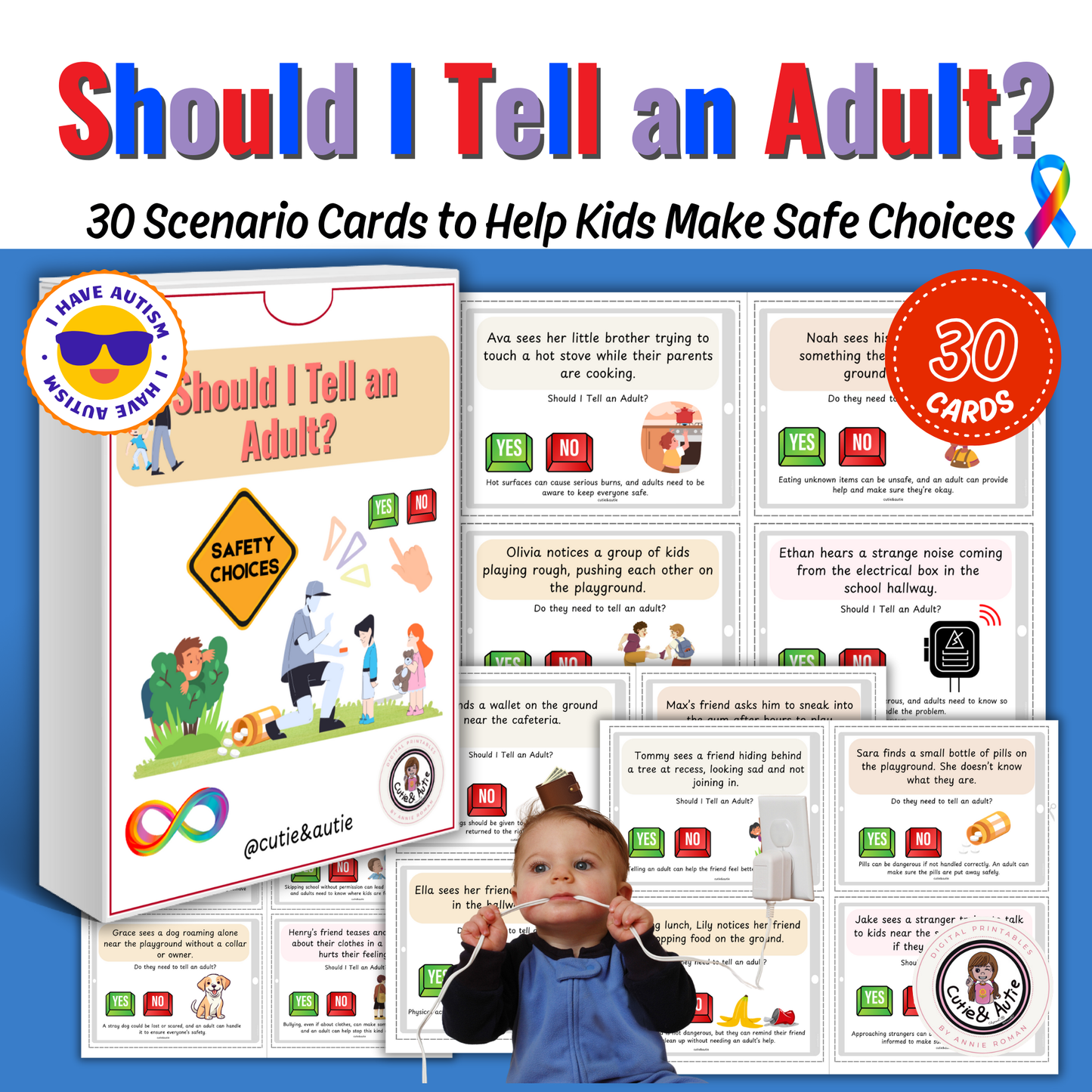 Should I Tell an Adult? Safety Choice Cards/ 30 cards