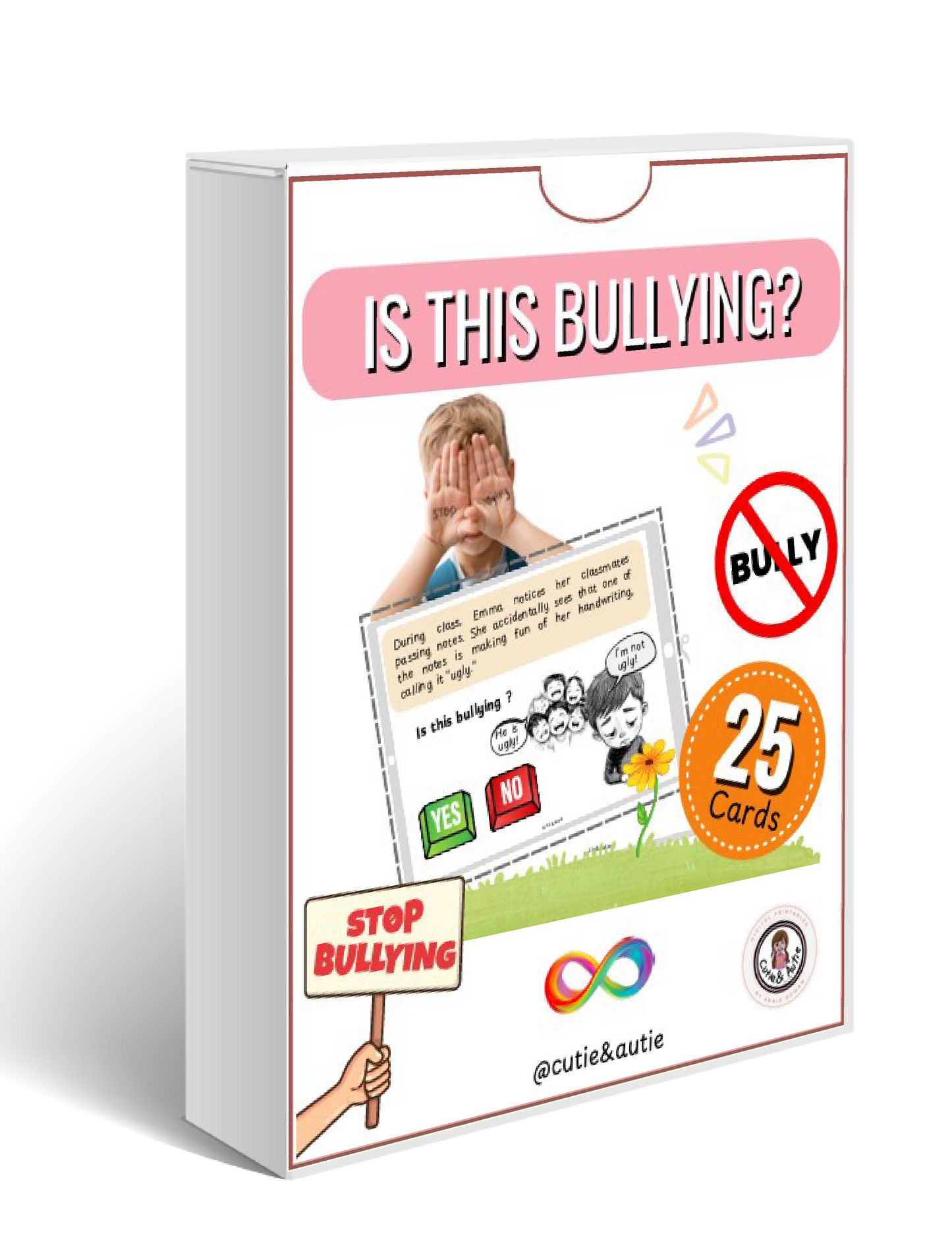 Is This Bullying? Recognition Cards for Kids with Autism - 25 CARDS