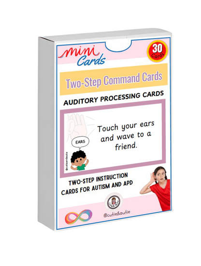 Two-Step Command Cards: Auditory Processing Practice for Kids with Autism