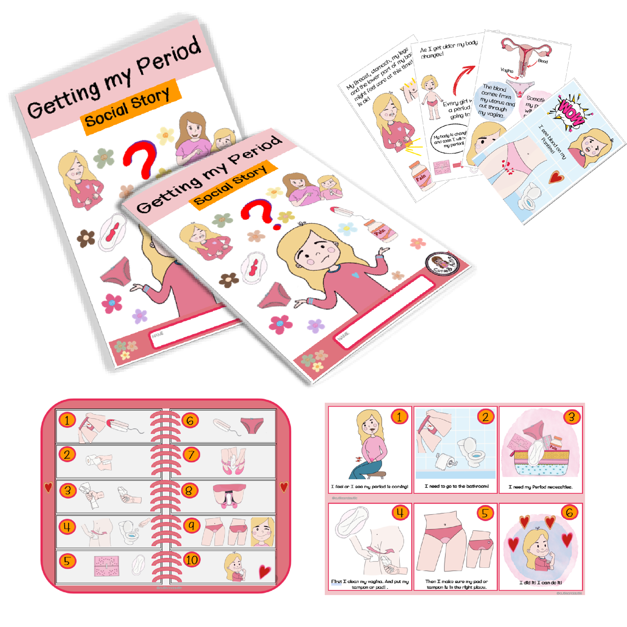 Getting My Period Menstruation Menstrual Social Skills Story