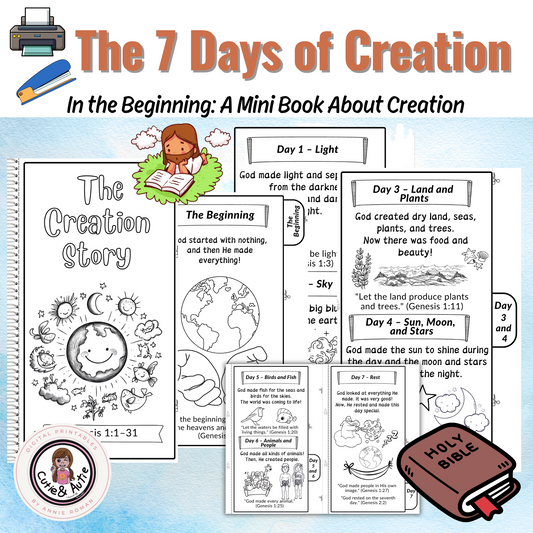 God Made the World: The 7 Days of Creation/ Mini book Sunday school